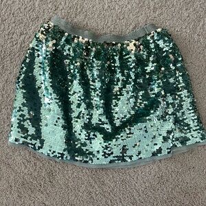 Sequin Green Skirt